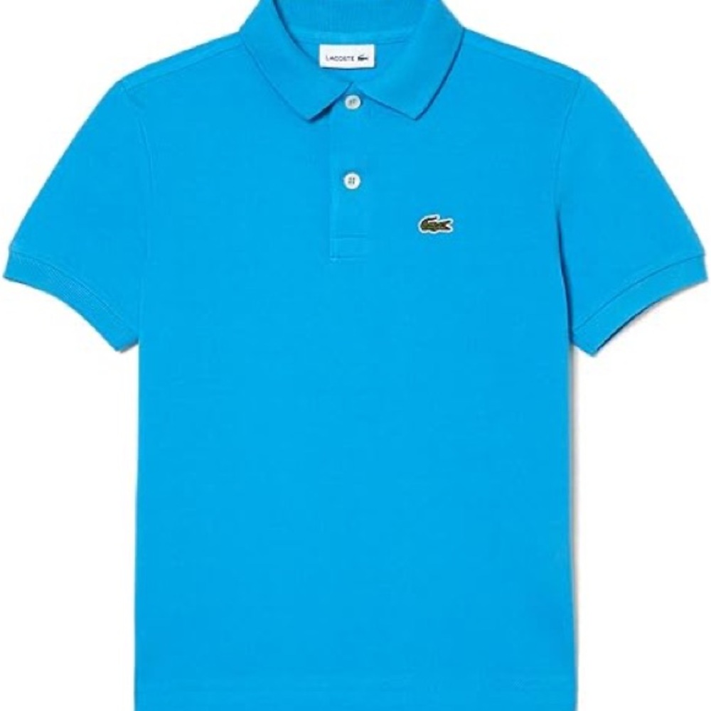 Lacoste Petit Piqué Polo Shirt Blue Kids Size 12 Classic Logo